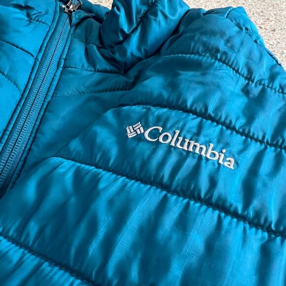 Columbia Omni-Heat Insulated Puffer Jacket Women’s Medium Teal - Picture 13 of 15